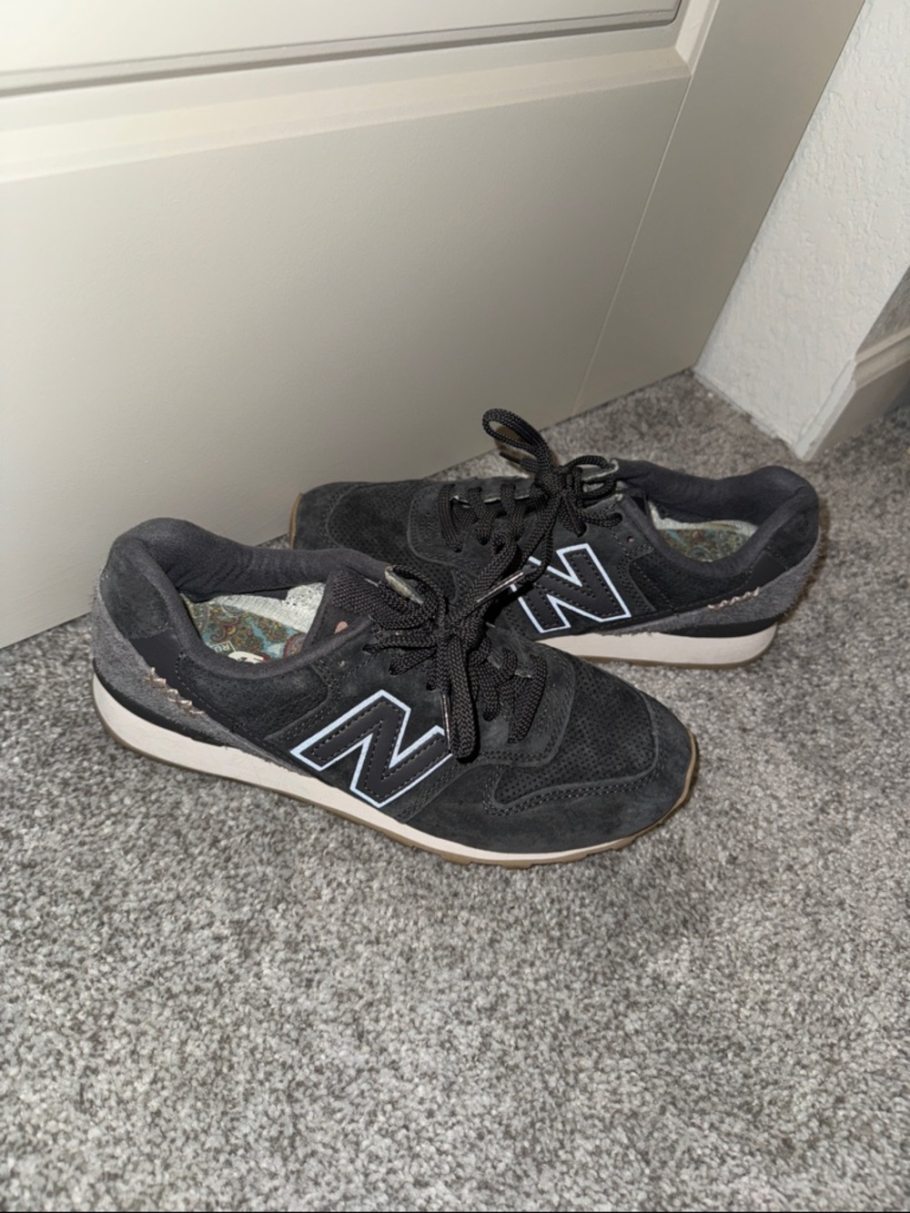 New Balance Gray Suede Sneakers